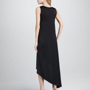 Asymmetric silk-like dress